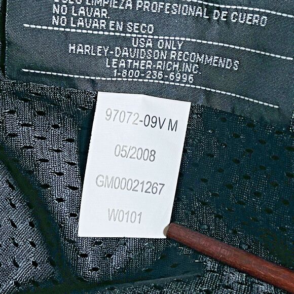 Harley Davidson Mens Roadhouse Black Leather MOTORCYCLE Jacket 3XL 97072-09VM - Picture 11 of 16